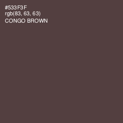 #533F3F - Congo Brown Color Image